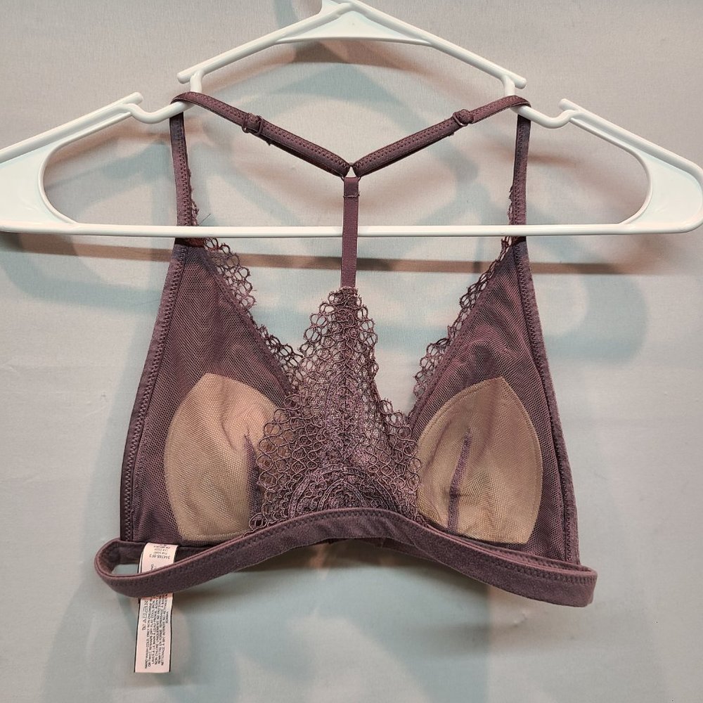 Victorias Secret Bra Bralette Purple Lace Body by Victoria Womens Extra Small - Picture 2 of 6